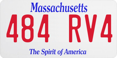 MA license plate 484RV4