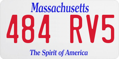 MA license plate 484RV5