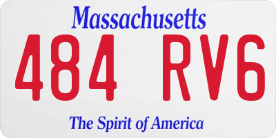 MA license plate 484RV6