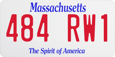 MA license plate 484RW1