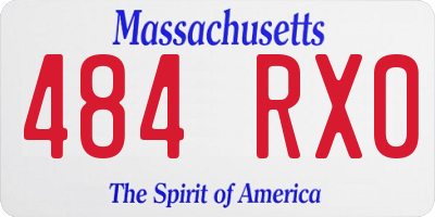 MA license plate 484RX0