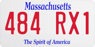 MA license plate 484RX1