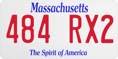 MA license plate 484RX2
