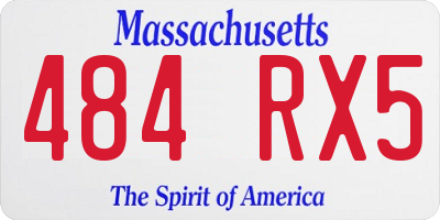 MA license plate 484RX5
