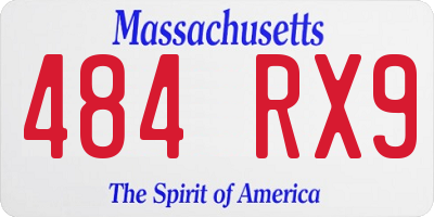 MA license plate 484RX9