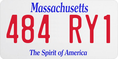 MA license plate 484RY1