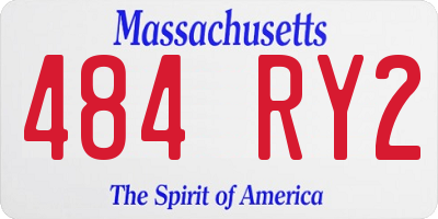 MA license plate 484RY2