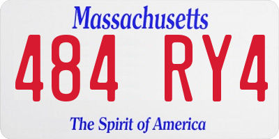 MA license plate 484RY4