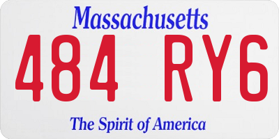 MA license plate 484RY6
