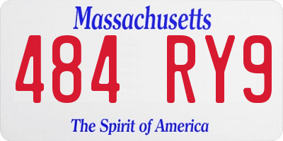 MA license plate 484RY9