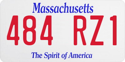 MA license plate 484RZ1
