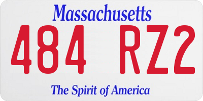 MA license plate 484RZ2