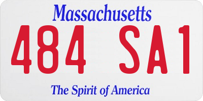 MA license plate 484SA1