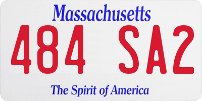 MA license plate 484SA2