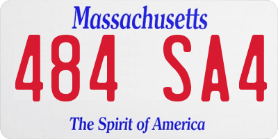 MA license plate 484SA4