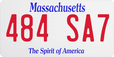 MA license plate 484SA7