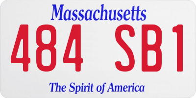 MA license plate 484SB1
