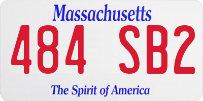 MA license plate 484SB2