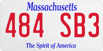 MA license plate 484SB3