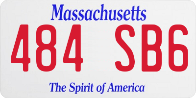 MA license plate 484SB6