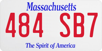 MA license plate 484SB7