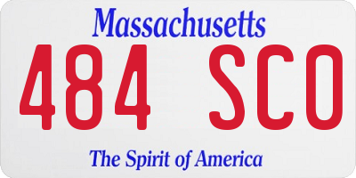 MA license plate 484SC0