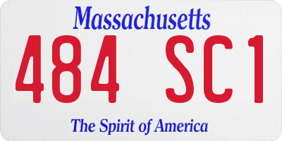 MA license plate 484SC1