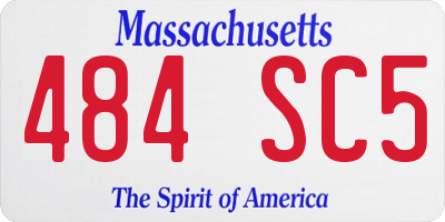 MA license plate 484SC5