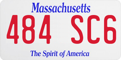 MA license plate 484SC6
