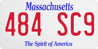 MA license plate 484SC9