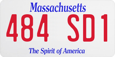 MA license plate 484SD1