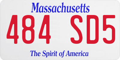 MA license plate 484SD5