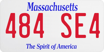MA license plate 484SE4