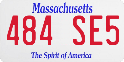 MA license plate 484SE5