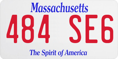 MA license plate 484SE6