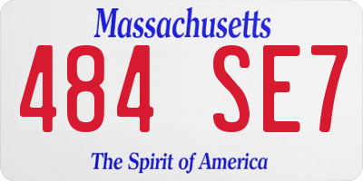 MA license plate 484SE7