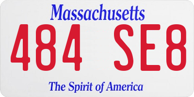 MA license plate 484SE8