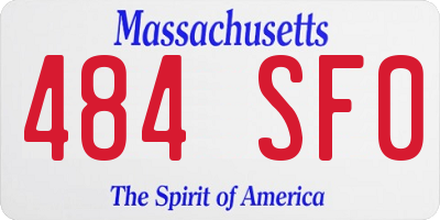 MA license plate 484SF0