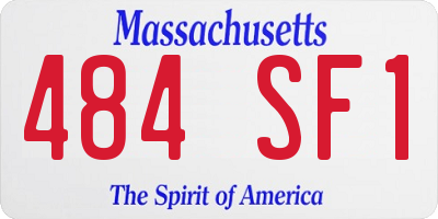 MA license plate 484SF1