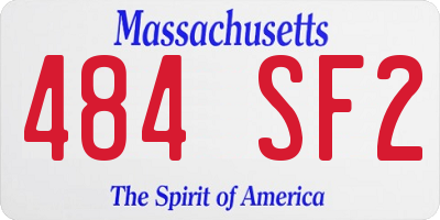 MA license plate 484SF2