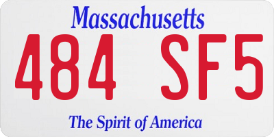 MA license plate 484SF5