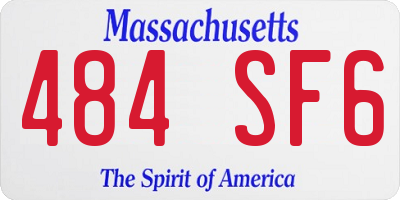 MA license plate 484SF6