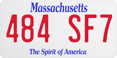 MA license plate 484SF7
