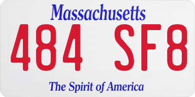 MA license plate 484SF8