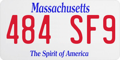 MA license plate 484SF9
