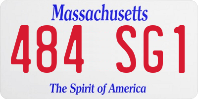 MA license plate 484SG1
