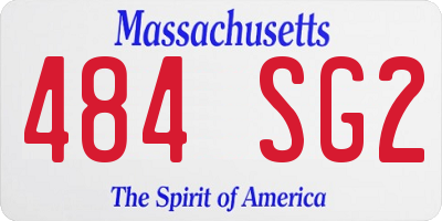 MA license plate 484SG2