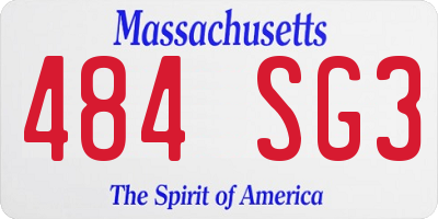 MA license plate 484SG3