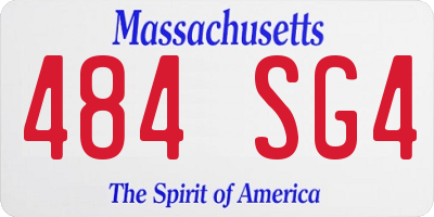 MA license plate 484SG4