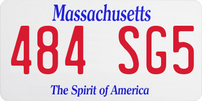 MA license plate 484SG5